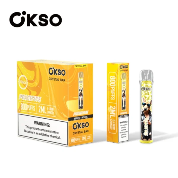 OKSO 800 Puffs Crystal Bar Cheap Disposable Vape Wholesale With 2ml E-Liquid