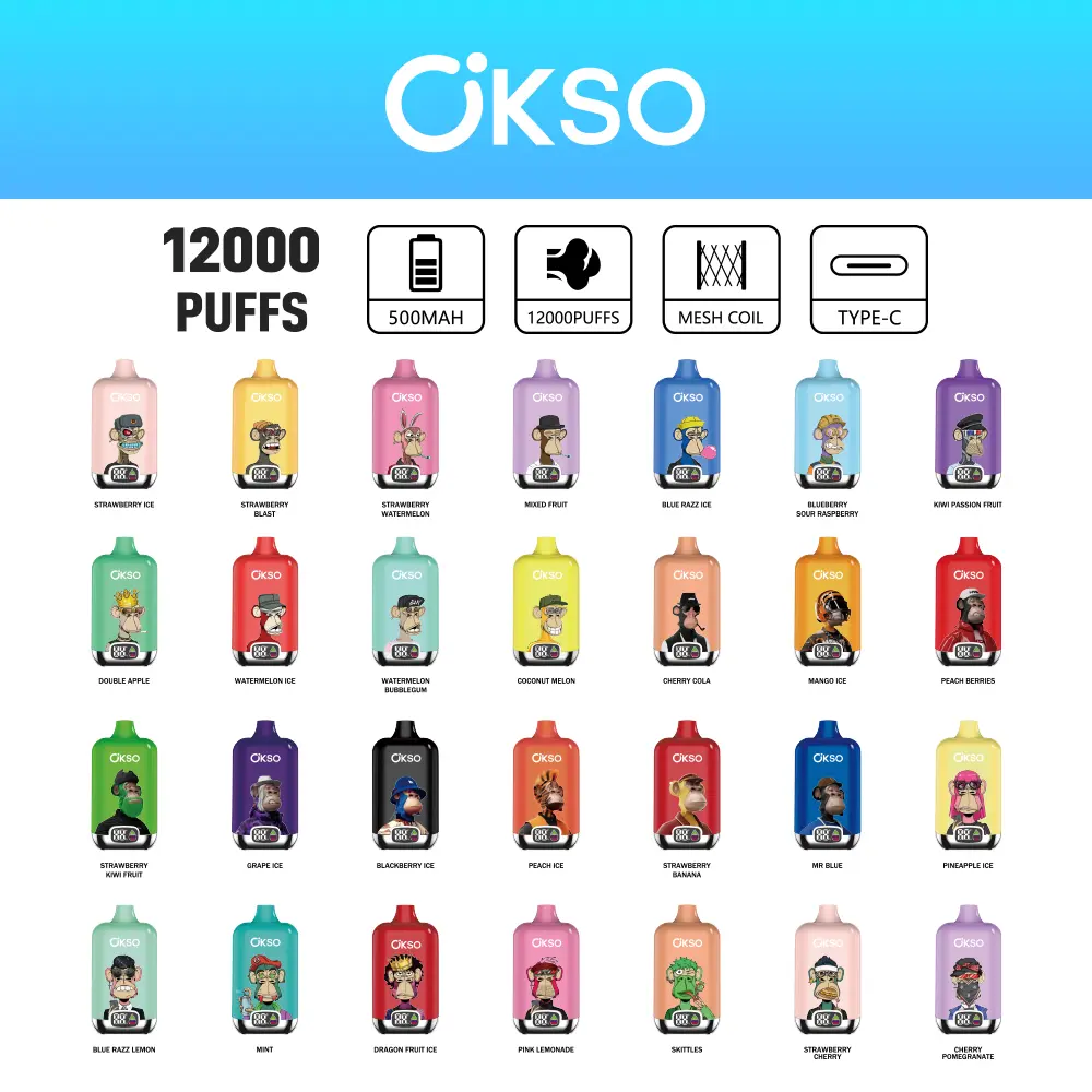 OKSO Digital 12000 Puffs 12k Disposable Vape EU Warehouse 16 OKSO Digital 12000 Puffs 12k Disposable Vape EU Warehouse