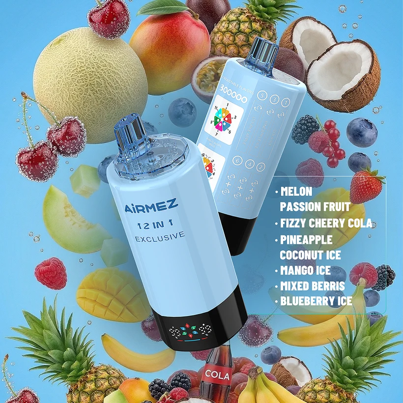 Airmez 300k Puffs 12 in 1 Disposable Vape Pen EU Warehouse 7 Airmez 300k Puffs 12 in 1 Disposable Vape Pen EU Warehouse