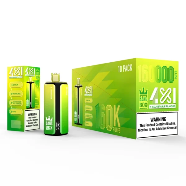 Bang Box 160k Puffs 4 in 1 Adjustable Flavors Disposable Vape Shop Free Shipping