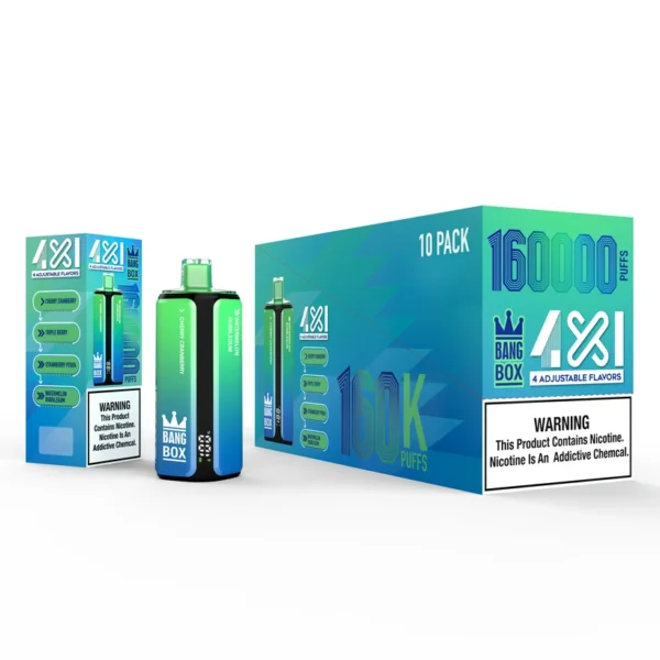 Bang Box 160k Puffs 4 in 1 Adjustable Flavors Disposable Vape Shop Free Shipping