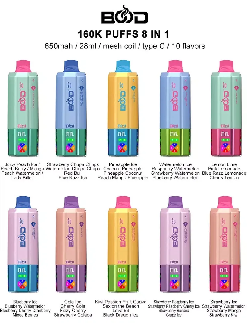 Bood 160K Puffs Vasto 8 in 1 Disposable Vape Free Shipping 16 Bood 160K Vasto 8 in 1 Puffs Disposable Vape Free Shipping