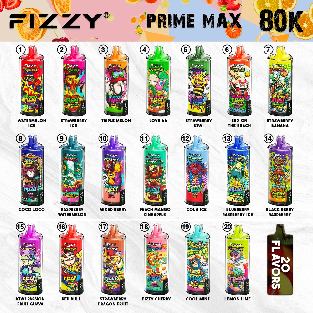 Fizzy 80k Puffs Prime Max Disposable Vape Pen EU Warehouse Free Shipping 16 Fizzy 80k Puffs Prime Max Disposable Vape Pen EU Warehouse Free Shipping