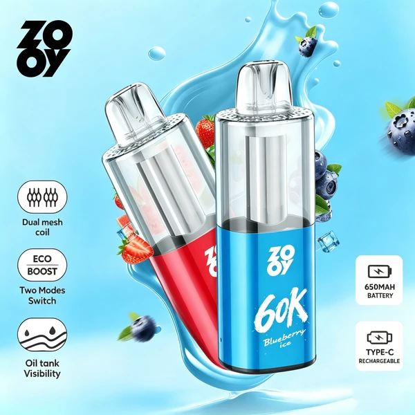 ZOOY 60K Puffs Crystal Disposable Vape EU Warehouse Free Shipping