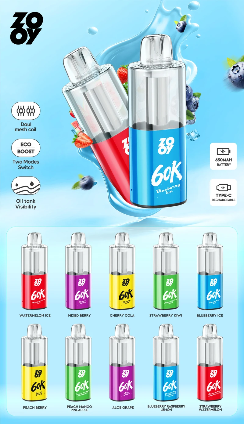 ZOOY 60K Puffs Crystal Disposable Vape EU Warehouse Free Shipping 16 ZOOY 60K Puffs Crystal Disposable Vape EU Warehouse Free Shipping