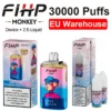 FIHP 30k Puffs 30000 Monkey Refillable E Liquid