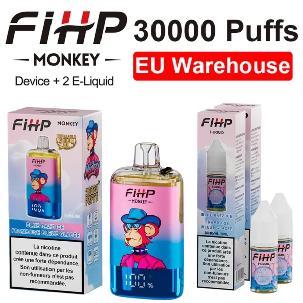 FIHP 30k Puffs 30000 Monkey Refillable E Liquid