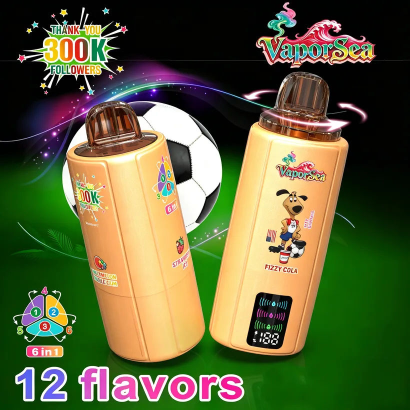 Vaporsea 300K Puffs 6 in 1 Rechargeable Disposable Vape Online Wholesale 1 Vaporsea 300K Puffs 6 in 1 Rechargeable Disposable Vape