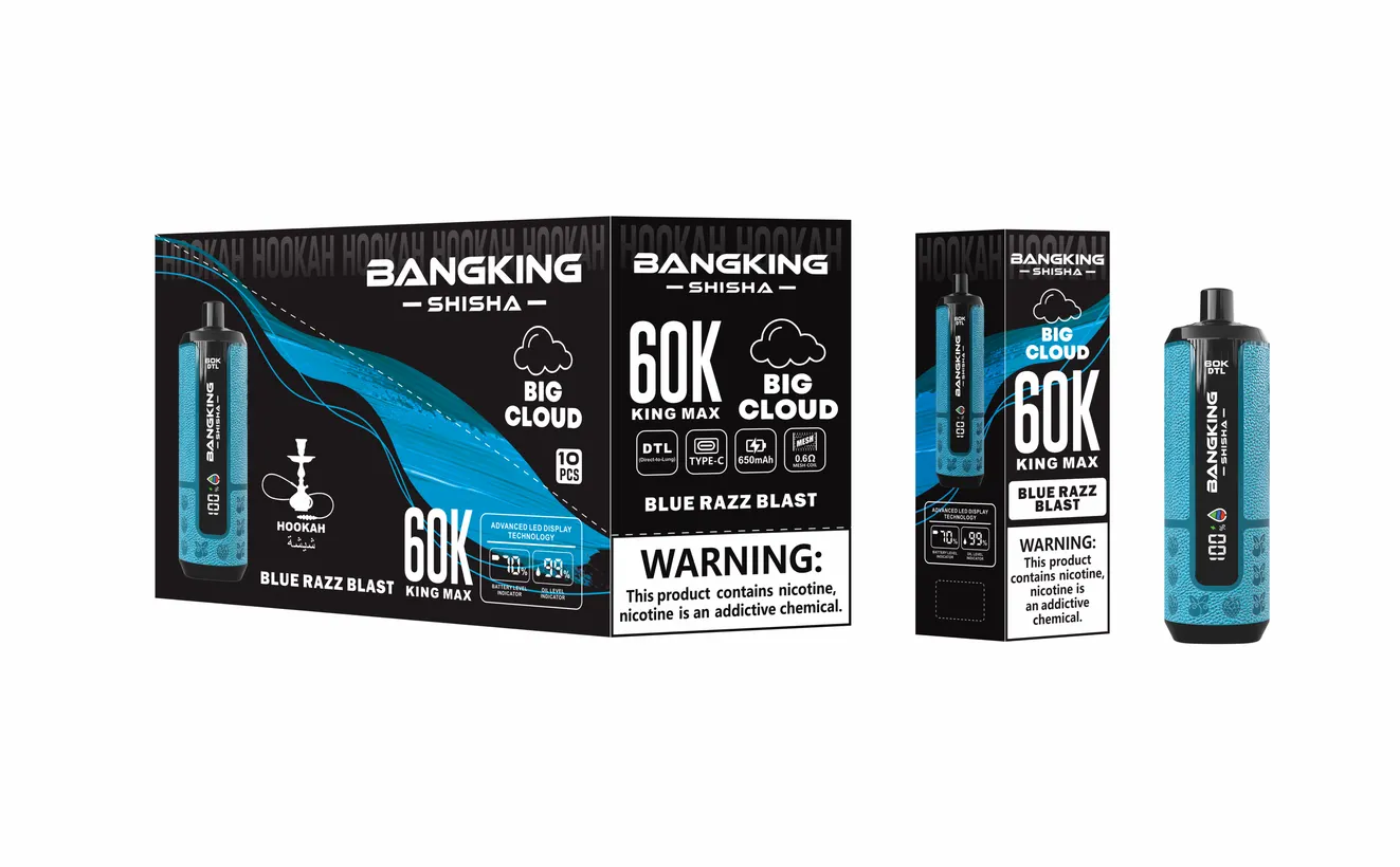 Bang King 60000 Puffs Shisha 60K Rechargeable Disposable Vape DTL Online Wholesale 16 Bang King 60000 Puffs Shisha 60K