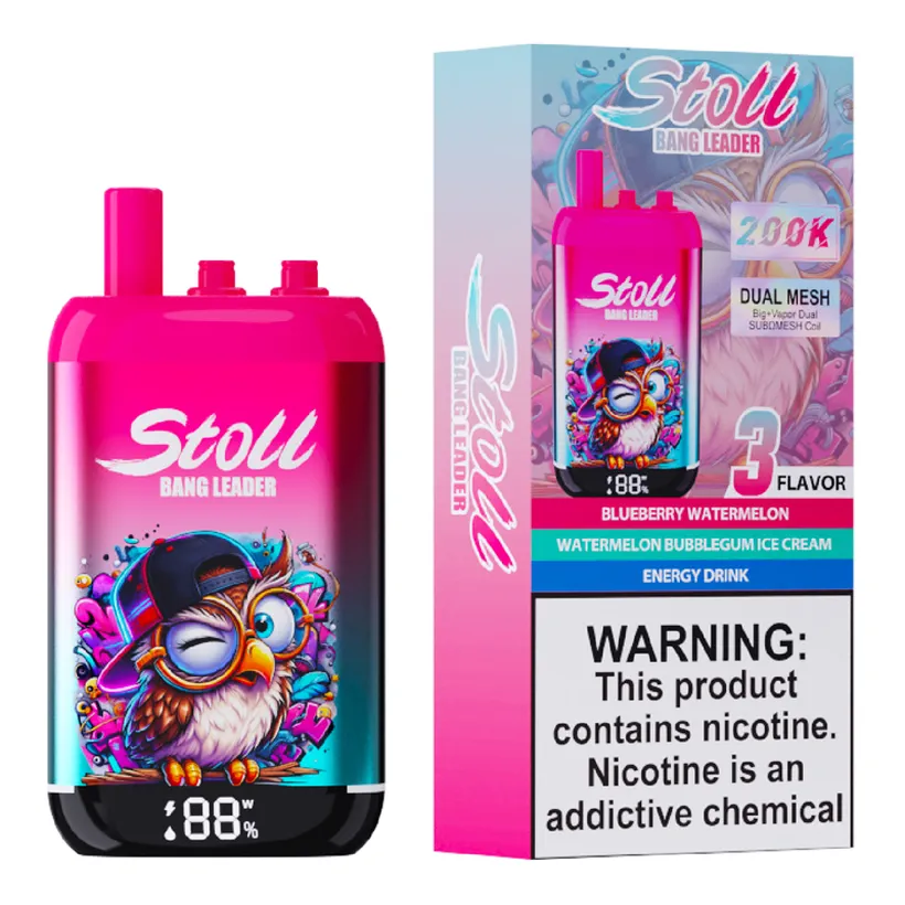 Bang Leader Stoll 200K Puffs 3 in 1 Rechargeable Disposable Vape Online Wholesale 16 Bang Leader Stoll 200K Puffs 3 in 1 Rechargeable Disposable Vape