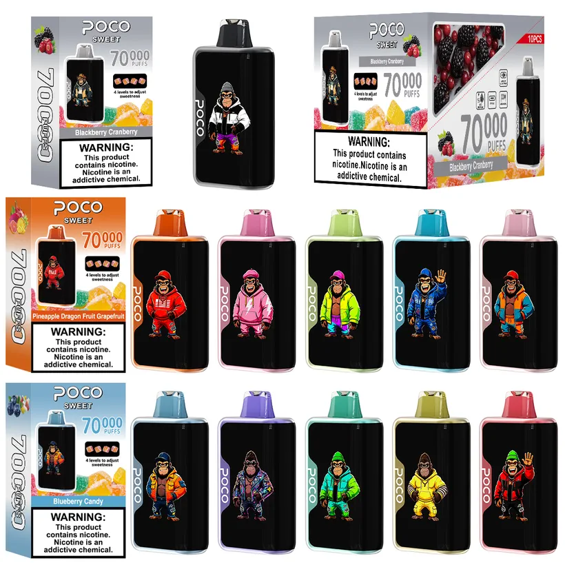 POCO 70000 Puffs Sweet Buy Disposable Vape Online Wholesale Adjustable Sweetness Europe Warehouse 16 POCO 70000K Puffs Sweet Buy Disposable Vape