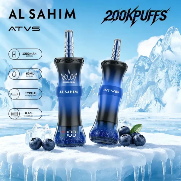 ATVS 200K Puffs AL SAHIM Shisha Rechargeable Disposable Vape Online Wholesale 11 ATVS 200K Puffs AL SAHIM Shisha Rechargeable