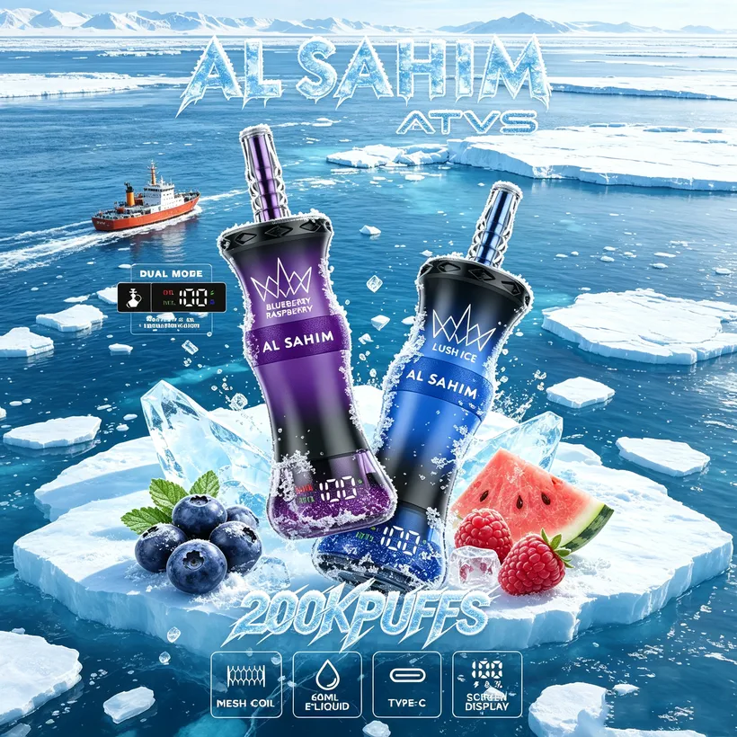 ATVS 200K Puffs AL SAHIM Shisha Rechargeable Disposable Vape Online Wholesale 16 ATVS 200K Puffs AL SAHIM Shisha Rechargeable 10 1