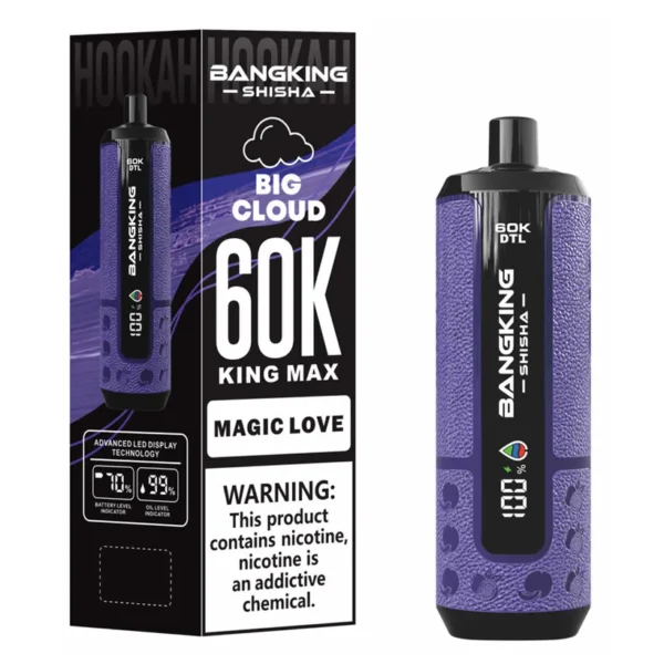 Bang King 60000 Puffs Shisha 60K Rechargeable Disposable Vape DTL Online Wholesale 12 Bang King 60000 Puffs Shisha 60K
