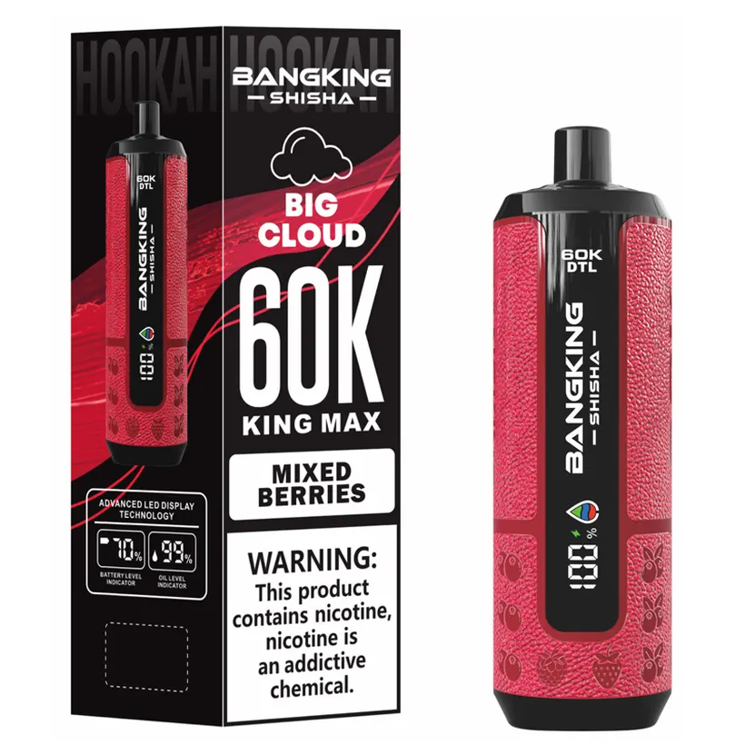 Bang King 60000 Puffs Shisha 60K Rechargeable Disposable Vape DTL Online Wholesale 3 Bang King 60000 Puffs Shisha 60K