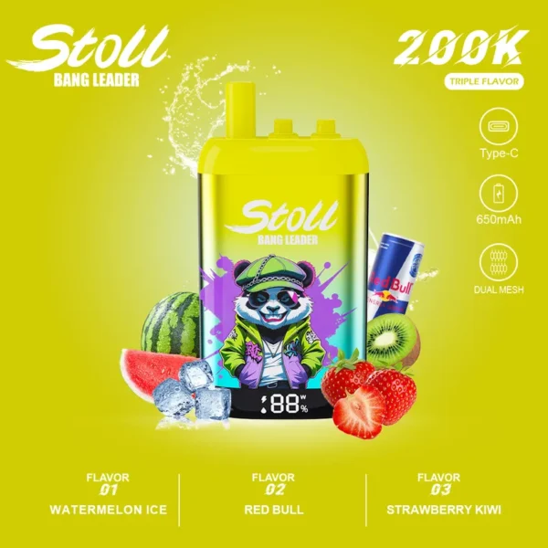 Bang Leader Stoll 200K Puffs 3 in 1 Rechargeable Disposable Vape Online Wholesale 14 Bang Leader Stoll 200K Puffs 3 in 1 Rechargeable Disposable Vape