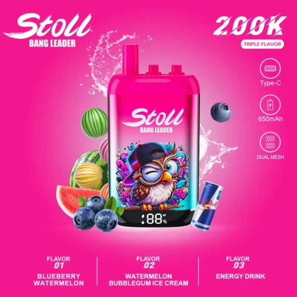 Bang Leader Stoll 200K Puffs 3 in 1 Rechargeable Disposable Vape Online Wholesale 13 Bang Leader Stoll 200K Puffs 3 in 1 Rechargeable Disposable Vape
