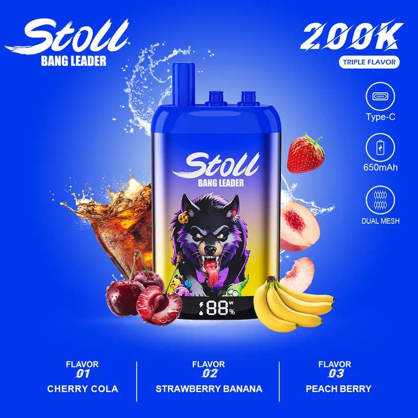 Bang Leader Stoll 200K Puffs 3 in 1 Rechargeable Disposable Vape Online Wholesale 5 Bang Leader Stoll 200K Puffs 3 in 1 Rechargeable Disposable Vape