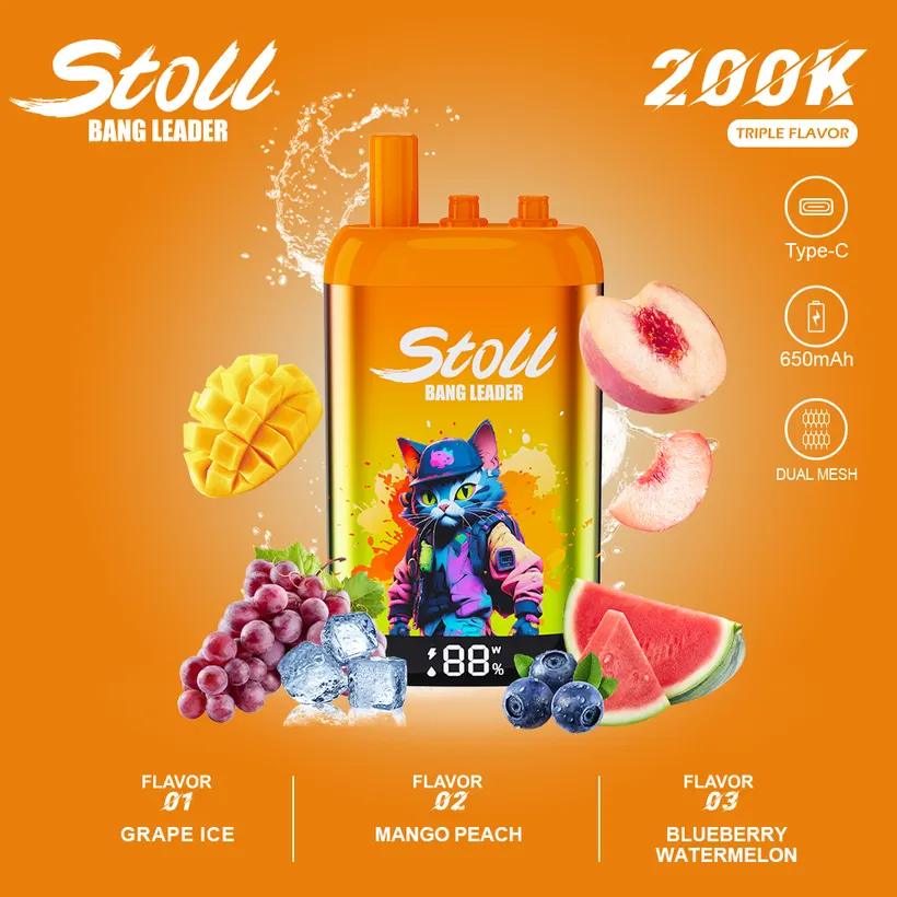 Bang Leader Stoll 200K Puffs 3 in 1 Rechargeable Disposable Vape Online Wholesale 4 Bang Leader Stoll 200K Puffs 3 in 1 Rechargeable Disposable Vape