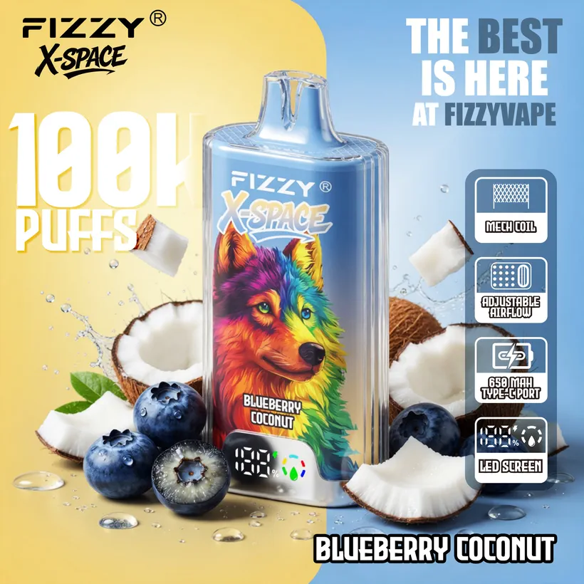 Fizzy 100K Puffs X-Space Crystal Vape Buy Disposable Online Wholesale Europe Warehouse 2 Fizzy 100K Puffs X-Space Crystal Vape