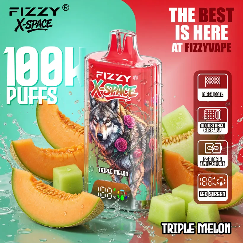 Fizzy 100K Puffs X-Space Crystal Vape Buy Disposable Online Wholesale Europe Warehouse 4 Fizzy 100K Puffs X-Space Crystal Vape