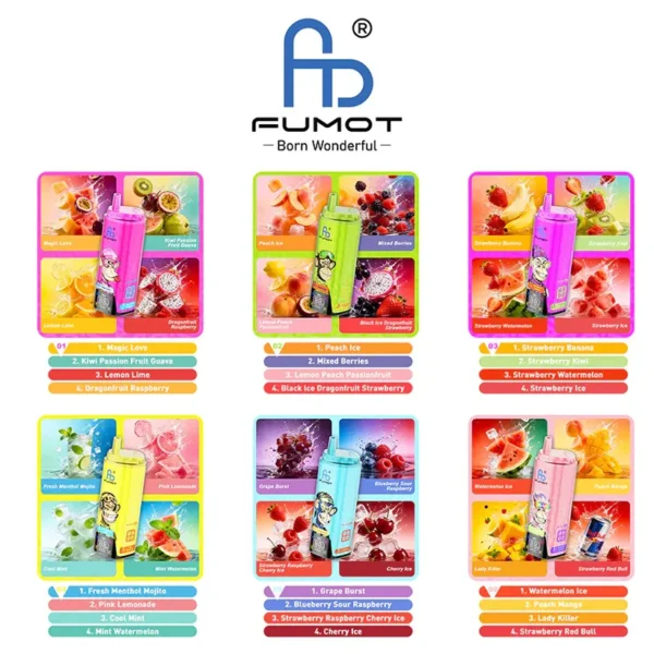 Fumot 80k Puffs ECO 4 in 1 Rechargeable Disposable Vape Online Wholesale 12 Fumot 80k Puffs ECO 4 in 1 Vape