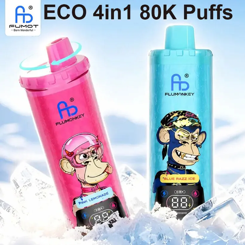Fumot 80k Puffs ECO 4 in 1 Rechargeable Disposable Vape Online Wholesale 5 Fumot 80k Puffs ECO 4 in 1 Vape