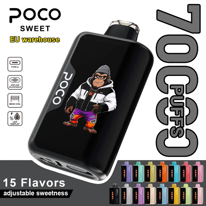 POCO 70000 Puffs Sweet Buy Disposable Vape Online Wholesale Adjustable Sweetness Europe Warehouse 4 POCO 70000K Puffs Sweet Buy Disposable Vape