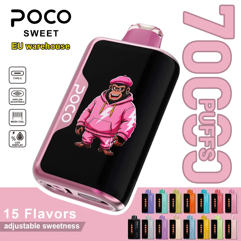 POCO 70000 Puffs Sweet Buy Disposable Vape Online Wholesale Adjustable Sweetness Europe Warehouse 3 POCO 70000K Puffs Sweet Buy Disposable Vape