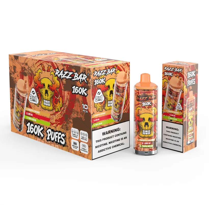 Razz Bar 160K Puffs 3 in 1 Buy Disposable Vape Online Wholesale Electronic Cigarette Europe Warehouse 6 Razz Bar 160K Puffs 3 in 1 Buy Disposable Vape