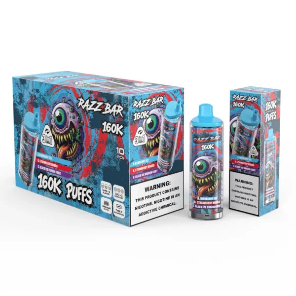 Razz Bar 160K Puffs 3 in 1 Buy Disposable Vape Online Wholesale Electronic Cigarette Europe Warehouse 12 Razz Bar 160K Puffs 3 in 1 Buy Disposable Vape