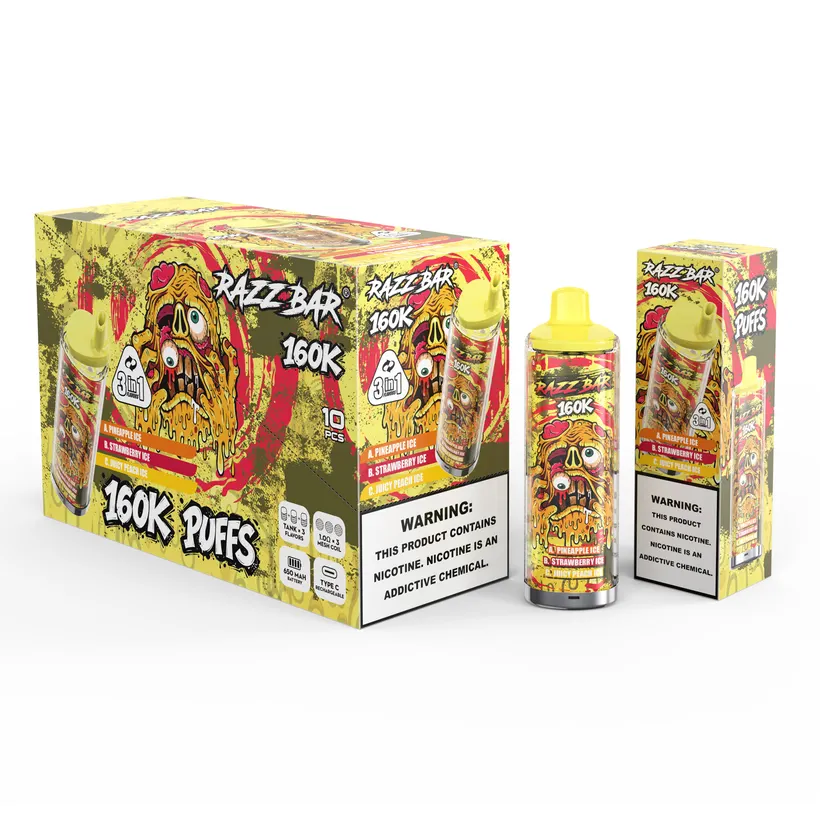 Razz Bar 160K Puffs 3 in 1 Buy Disposable Vape Online Wholesale Electronic Cigarette Europe Warehouse 4 Razz Bar 160K Puffs 3 in 1 Buy Disposable Vape