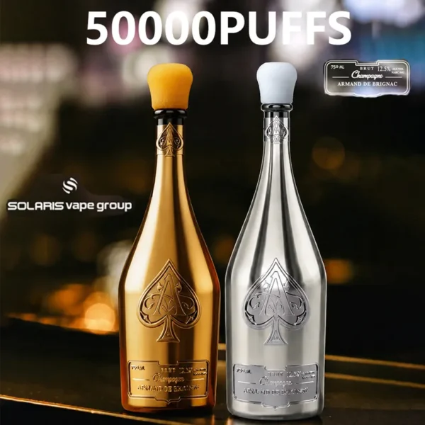 Solaris Champagne 50000 Puffs 50k Armand De Brignac Rechargeable Disposable Vape Online Wholesale 12 Solaris Champagne 50000 Puffs 50k Armand De Brignac Rechargeable