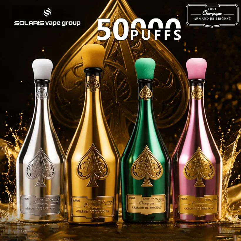 Solaris Champagne 50000 Puffs 50k Armand De Brignac Rechargeable Disposable Vape Online Wholesale 3 Solaris Champagne 50000 Puffs 50k Armand De Brignac Rechargeable