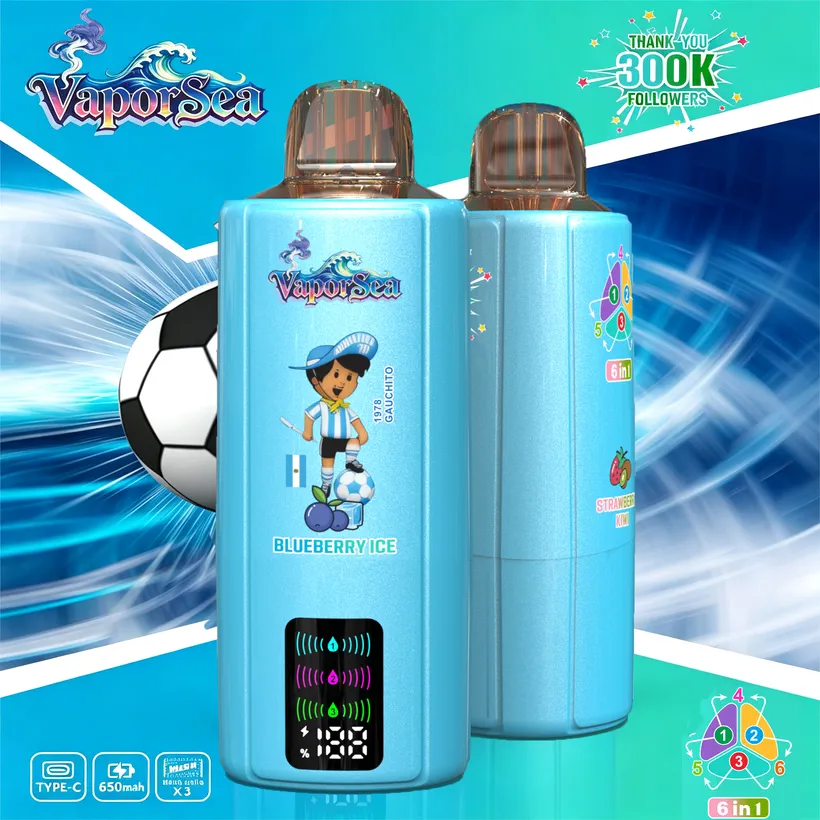 Vaporsea 300K Puffs 6 in 1 Rechargeable Disposable Vape Online Wholesale 3 Vaporsea 300K Puffs 6 in 1 Rechargeable Disposable Vape