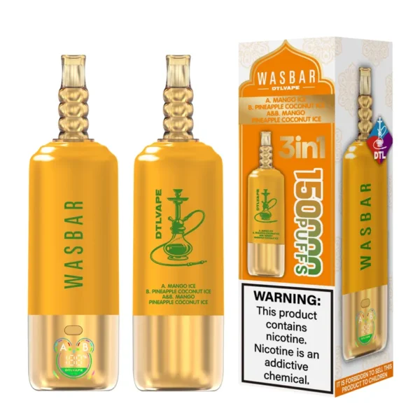 Wasbar 150K Puffs 3 in 1 DTL Vaping