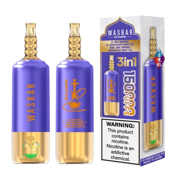 Wasbar 150K Puffs 3 in 1 DTL Vaping