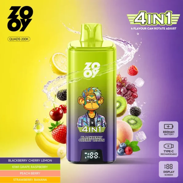 ZOOY 200K Puffs 4 in 1 Buy Disposable Vape Online Wholesale Electronic Cigarette Europe Warehouse 15 ZOOY 200K Puffs 4 in 1 Buy Disposable Vape