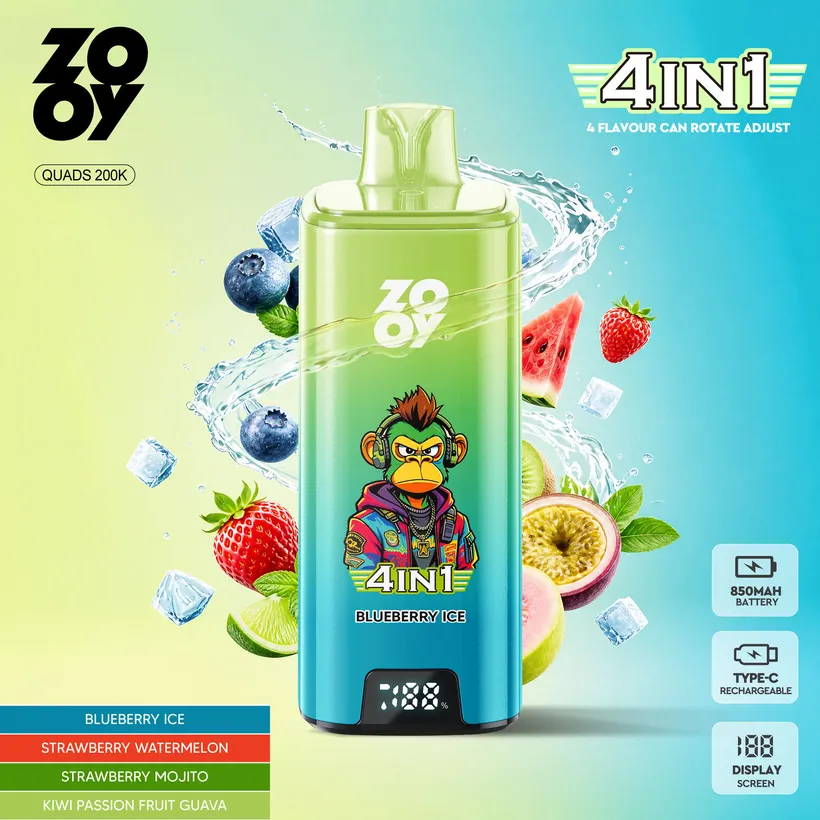 ZOOY 200K Puffs 4 in 1 Buy Disposable Vape Online Wholesale Electronic Cigarette Europe Warehouse 7 ZOOY 200K Puffs 4 in 1 Buy Disposable Vape