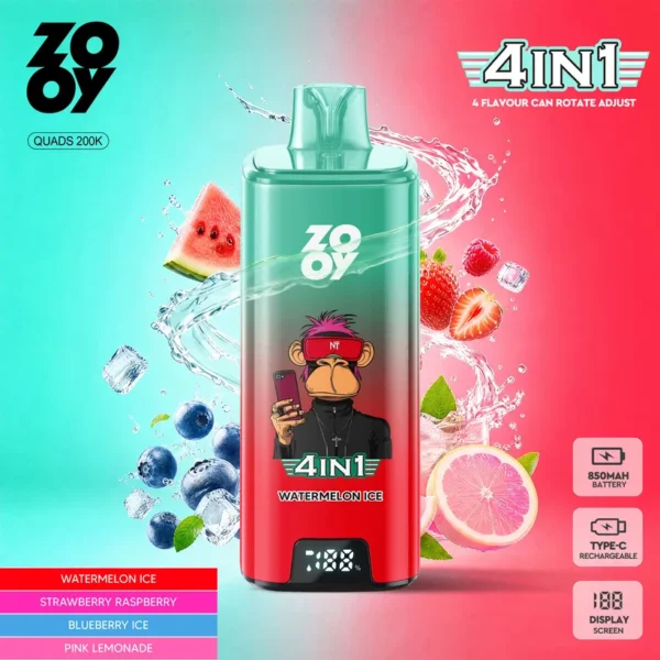 ZOOY 200K Puffs 4 in 1 Buy Disposable Vape Online Wholesale Electronic Cigarette Europe Warehouse 12 ZOOY 200K Puffs 4 in 1 Buy Disposable Vape
