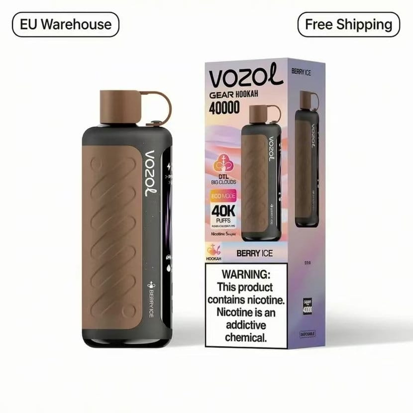 Vozol Gear Hookah 40000 40K Puffs Bulk Buy DTL Dual Mode Rechargeable Disposable Vape Europe Warehouse 1 Vozol Gear Hookah 40000 Puffs
